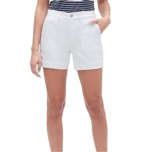 GAP All White Sailor Tailored Shorts 4 Pockets Size 6